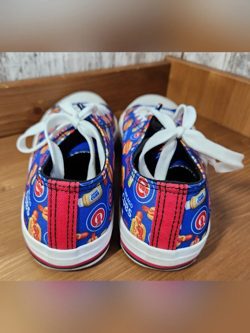 Chicago Cubs Baseball Wrigley Ballpark-Themed Low-Top Sneakers Hotdog Game Day